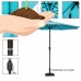 Sundale Outdoor 11 Feet Round Market Patio Umbrella Bronze Aluminum Pole, Push Button Tilt with Crank, UV Protection and Fade Resistant Canopy   